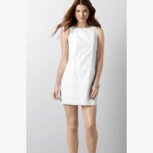 LOFT Dresses & Skirts - Loft White Eyelet Dress